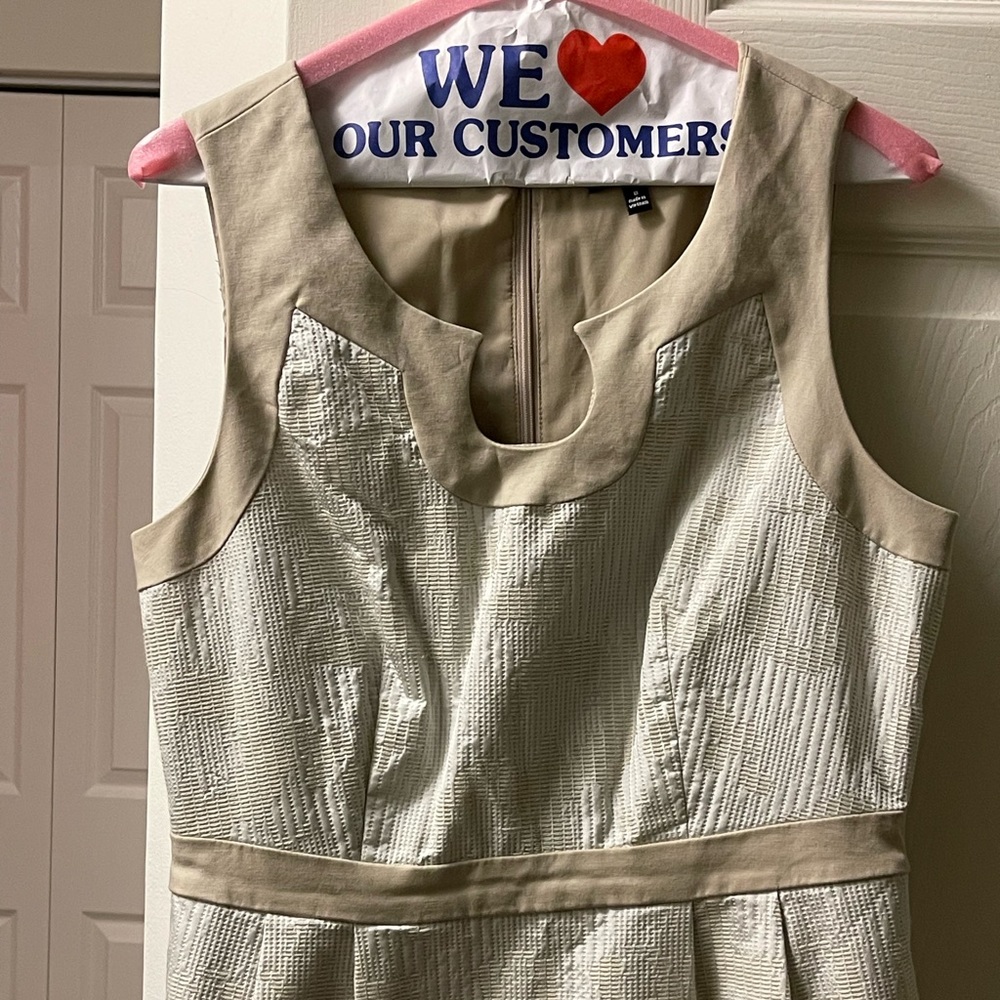 The Limited Size 8 Neutral A-Line Dress w/ Pockets